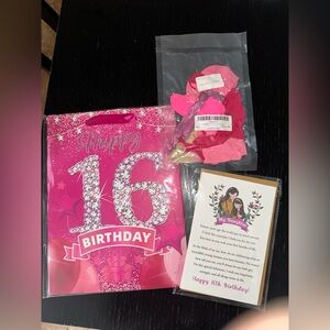 Pink Happy 16th Birthday Party Supplies Set